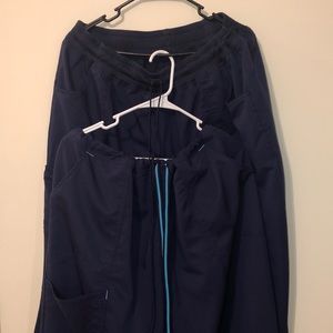 2 Navy Blue Scrub Pants